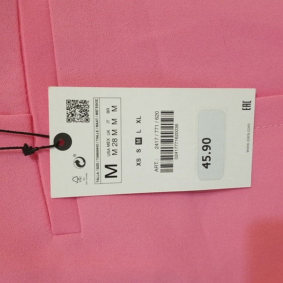 ZARA Hot Pink Shorts. NWT. Size medium. - Picture 3 of 7